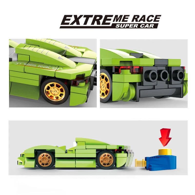 NEW DIY MOC City SWAT Super Police Sports Car Truck Dual-Rotor Helicopter Famous Building Blocks Bricks Kits Classic Model