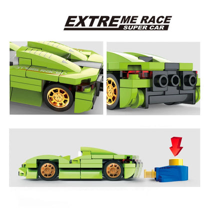 NEW DIY MOC City SWAT Super Police Sports Car Truck Dual-Rotor Helicopter Famous Building Blocks Bricks Kits Classic Model