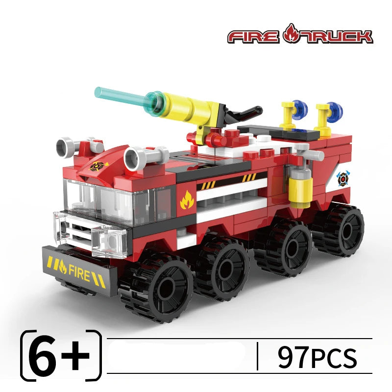 NEW DIY MOC City SWAT Super Police Sports Car Truck Dual-Rotor Helicopter Famous Building Blocks Bricks Kits Classic Model