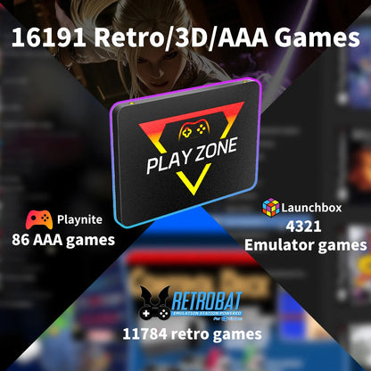 Playzone 1T Gaming SSD With 16191 Retro/AAA Games Game Console For PS5/PS4/PS1/Switch/XBOX/WII/SNES/N64 Game SSD For Windows PC