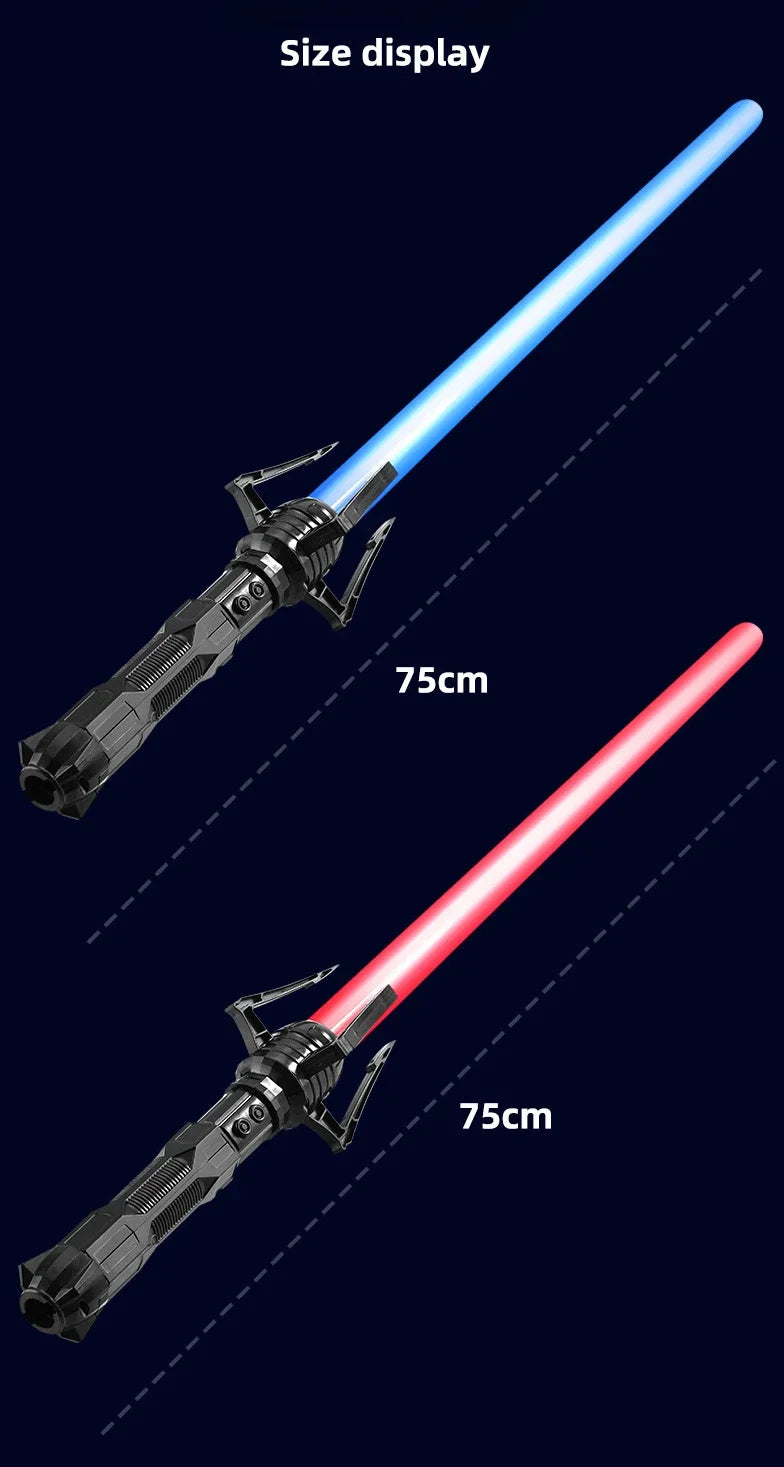 Telescopic Sword 75cm RGB Light Saber 2 In 1 7-Color/1 Color Lightsaber for 3+ Kids Laser Sword Toy Party Glow Swords Coser Toy