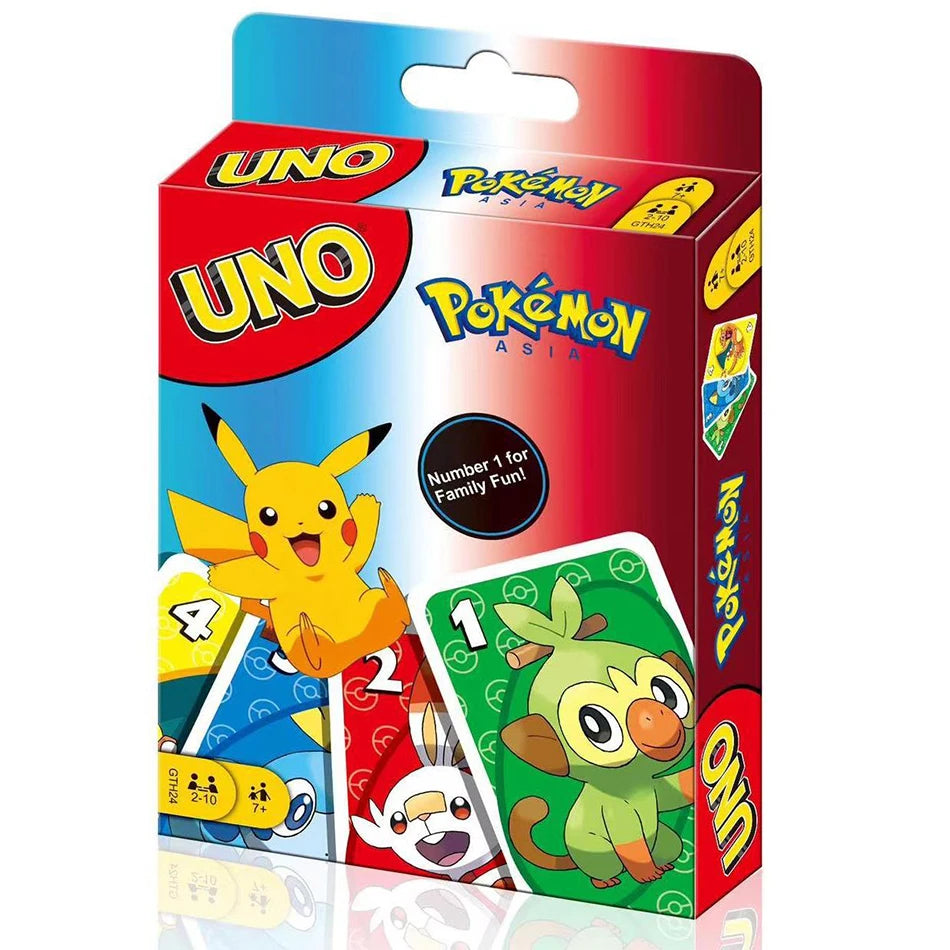 ONE FLIP! Board Games Playing Cards UNO Pikachu Harry Narutos Christmas Card Table Game for Children Adults Birthday Gifts Toys