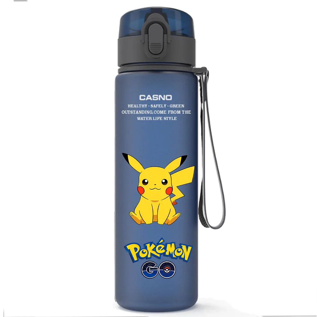 pokemon Water Bottle Large Capacity Portable Plastic Cartoon  Children fashion Kettle Adult Outdoor Sports Water Cup Gift
