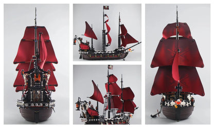 LOTR Ambush Ship Pirates Of Caribbean Reveng Warship Black Pearl Sailboat Building Block Bricks  Assembly Toy Kid Gift