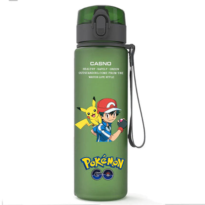 pokemon Water Bottle Large Capacity Portable Plastic Cartoon  Children fashion Kettle Adult Outdoor Sports Water Cup Gift