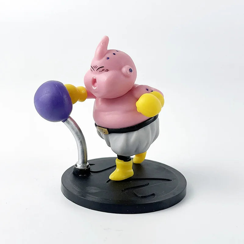 5 Pieces / Set Body-building Fitness Majin Buu Cute Version Action Figure PVC Doll Toys Collection Model