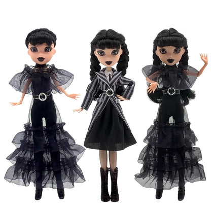 Wednesday Addams Doll Cute Action Figure Children Toys Addams Family 1/6 30cm Anime BJD Doll Room Decor DIY Model Birthday Gift