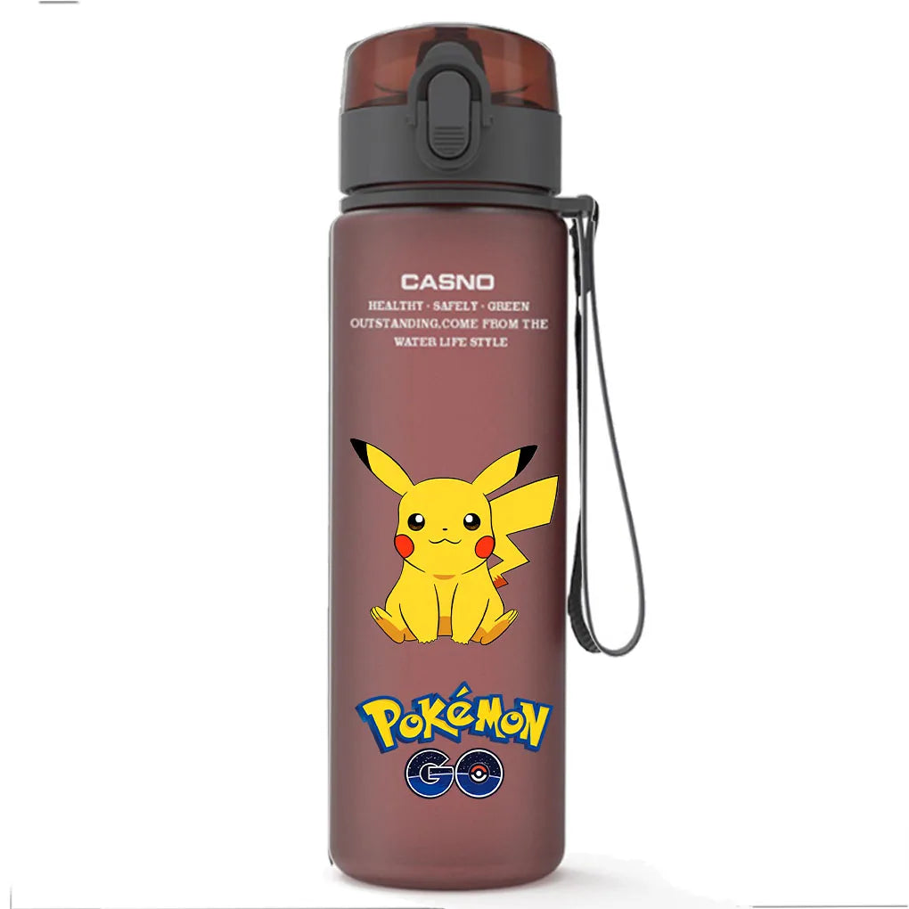 pokemon Water Bottle Large Capacity Portable Plastic Cartoon  Children fashion Kettle Adult Outdoor Sports Water Cup Gift