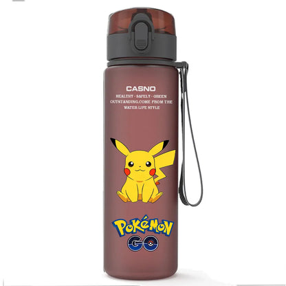 pokemon Water Bottle Large Capacity Portable Plastic Cartoon  Children fashion Kettle Adult Outdoor Sports Water Cup Gift