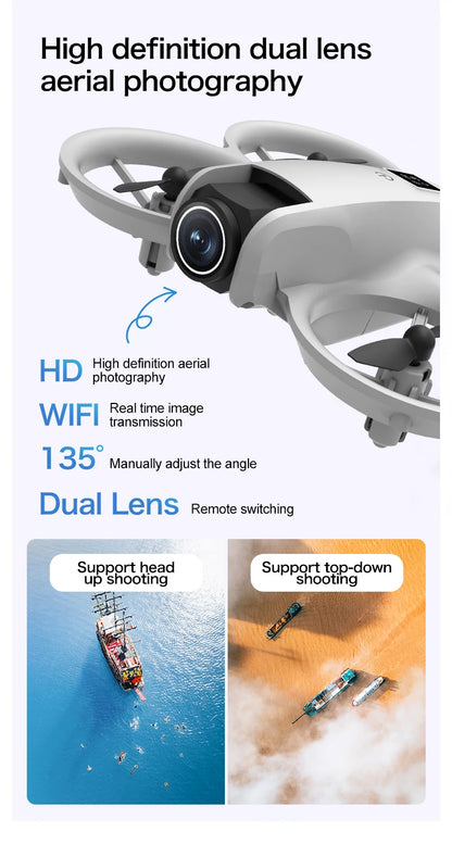 NEW Drones T3 MINI GPS 8K Professional HD 180° Dual Cameras 5G WIFI Brushless Motors Obstacle Avoidance FPV Quadcopter Toy Gifts