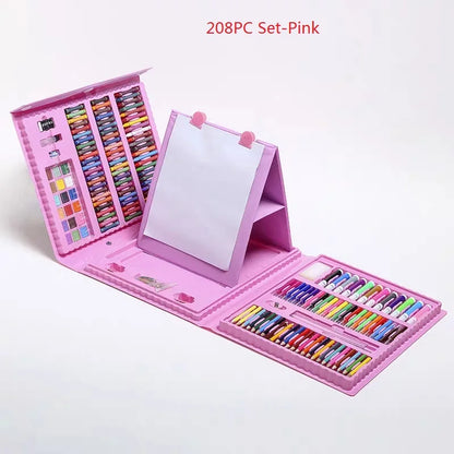42/68/86/150/168/208pcs Childeren's Painting Brush Full Set Watercolor Pen Crayon with Drawing Board For Kids Art Supplies Gifts