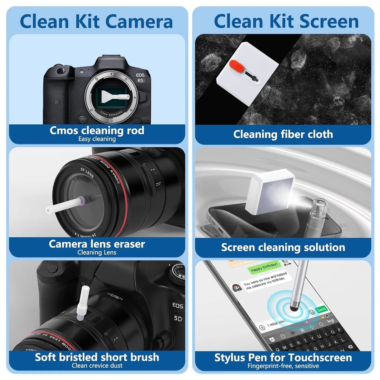 Professional 32-in-1 Electronics Cleaning Tools Set – for iPhone Port, AirPods Case, Bluetooth Earbuds, PC Keyboard, Laptop