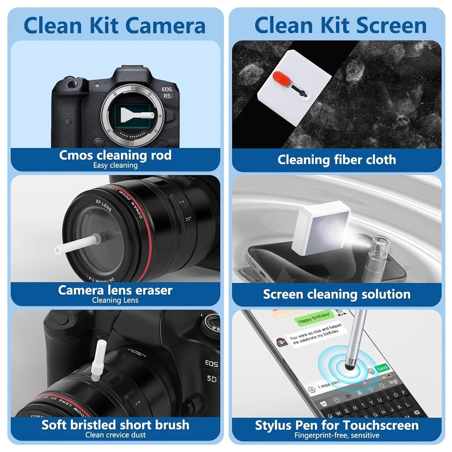 Professional 32-in-1 Electronics Cleaning Tools Set – for iPhone Port, AirPods Case, Bluetooth Earbuds, PC Keyboard, Laptop