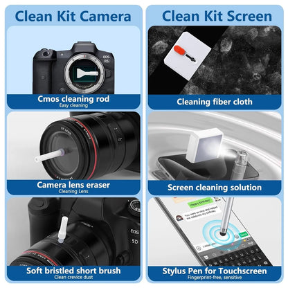 Professional 32-in-1 Electronics Cleaning Tools Set – for iPhone Port, AirPods Case, Bluetooth Earbuds, PC Keyboard, Laptop