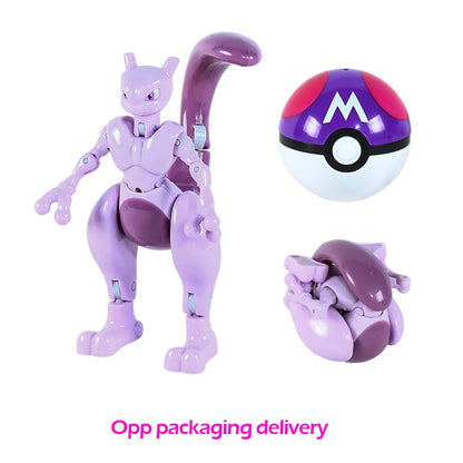 Figure Pokemon Pokeball transform Pikachu Charizard Venusaur Blastoise Mewtwo Gyarados Solgaleo Lunala Eevee poke ball toy gift