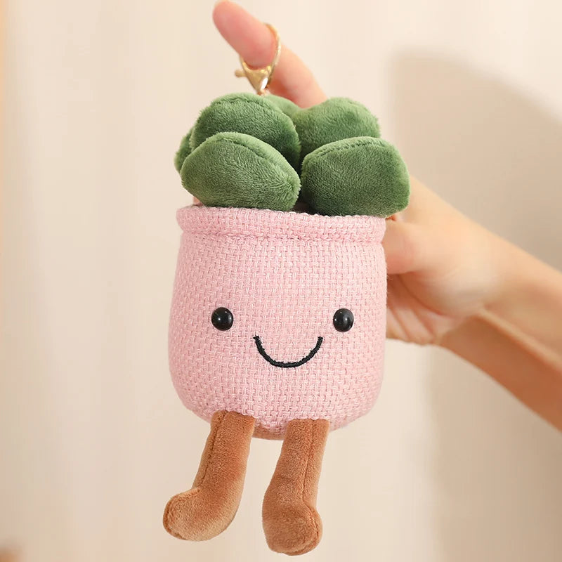 Cartoon Cute Hot Sale Cake Plush Doll Pendant Succulent Flower Tulip Plant Potted Plush Toy Home Decoration Gift For Children