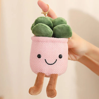Cartoon Cute Hot Sale Cake Plush Doll Pendant Succulent Flower Tulip Plant Potted Plush Toy Home Decoration Gift For Children