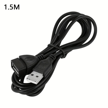2pcs 3.3ft USB 2.0 A Male to A Female Data Sync Black Charger Extension Cable Cord USB A for PC Laptop Keyboard Extender Cord