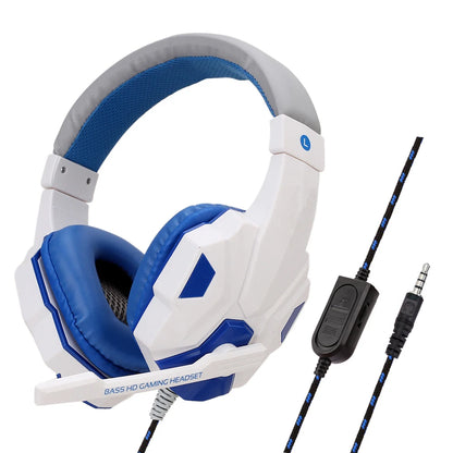 Gaming Headset com fio com microfone com cancelamento de ruído, Gamer ajustável, PS4, PS5, Xbox, Smartphone, PC, 120 °