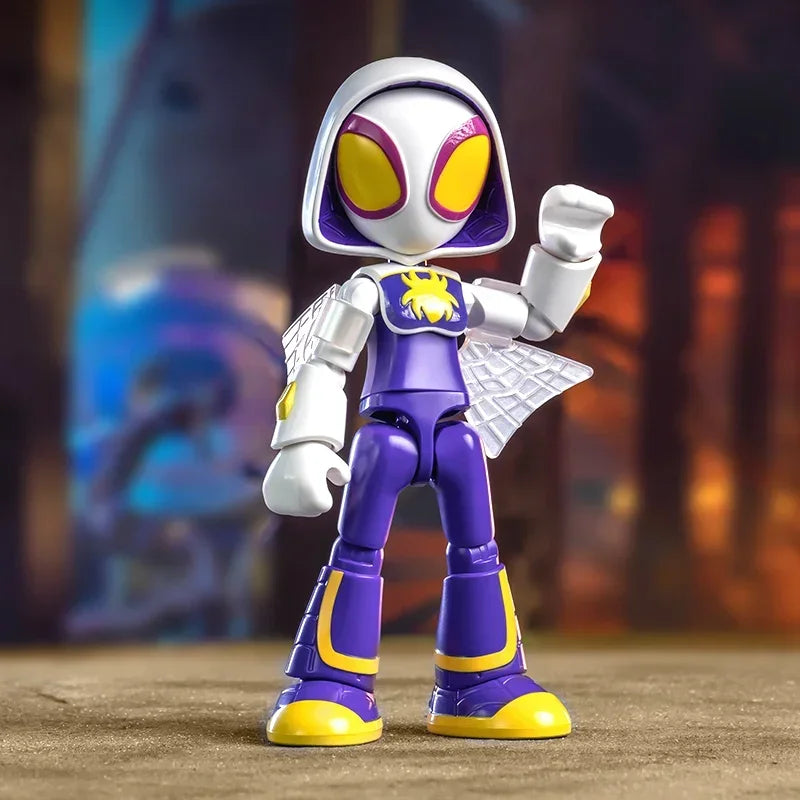 Marvel Spiderman Spidey and His Amazing Friends Miles Gwen Octopus Doctor Hulk Building Blocks Action Figure Model Toy Gift