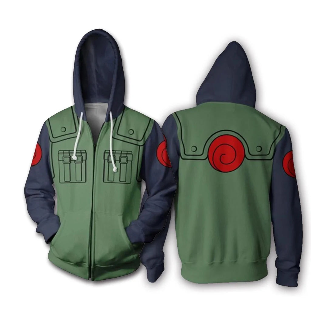 Naruto Zipper Hoodies Akatsuki Sasuke Uzumaki3d Printing Cosplay Hoodies Casual Man Women Japanese Anime Sweatshirts