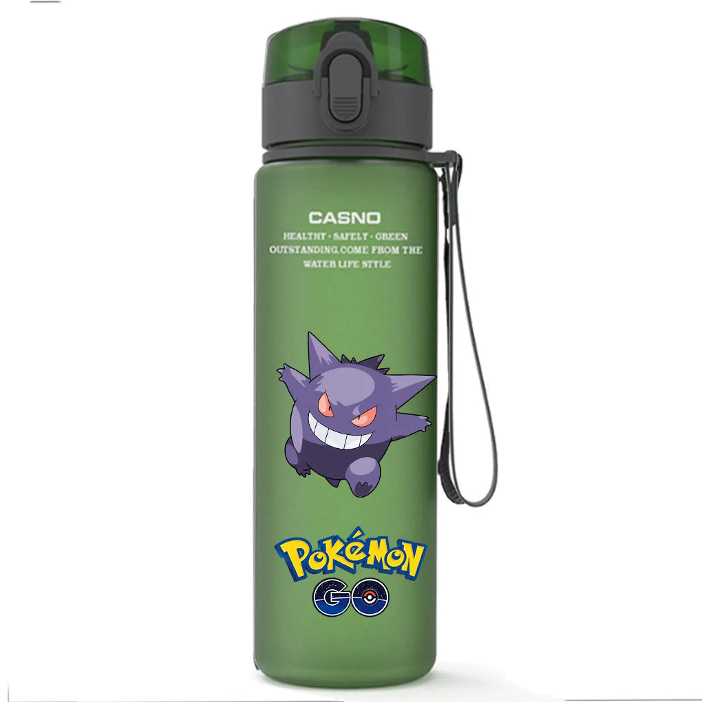 pokemon Water Bottle Large Capacity Portable Plastic Cartoon  Children fashion Kettle Adult Outdoor Sports Water Cup Gift