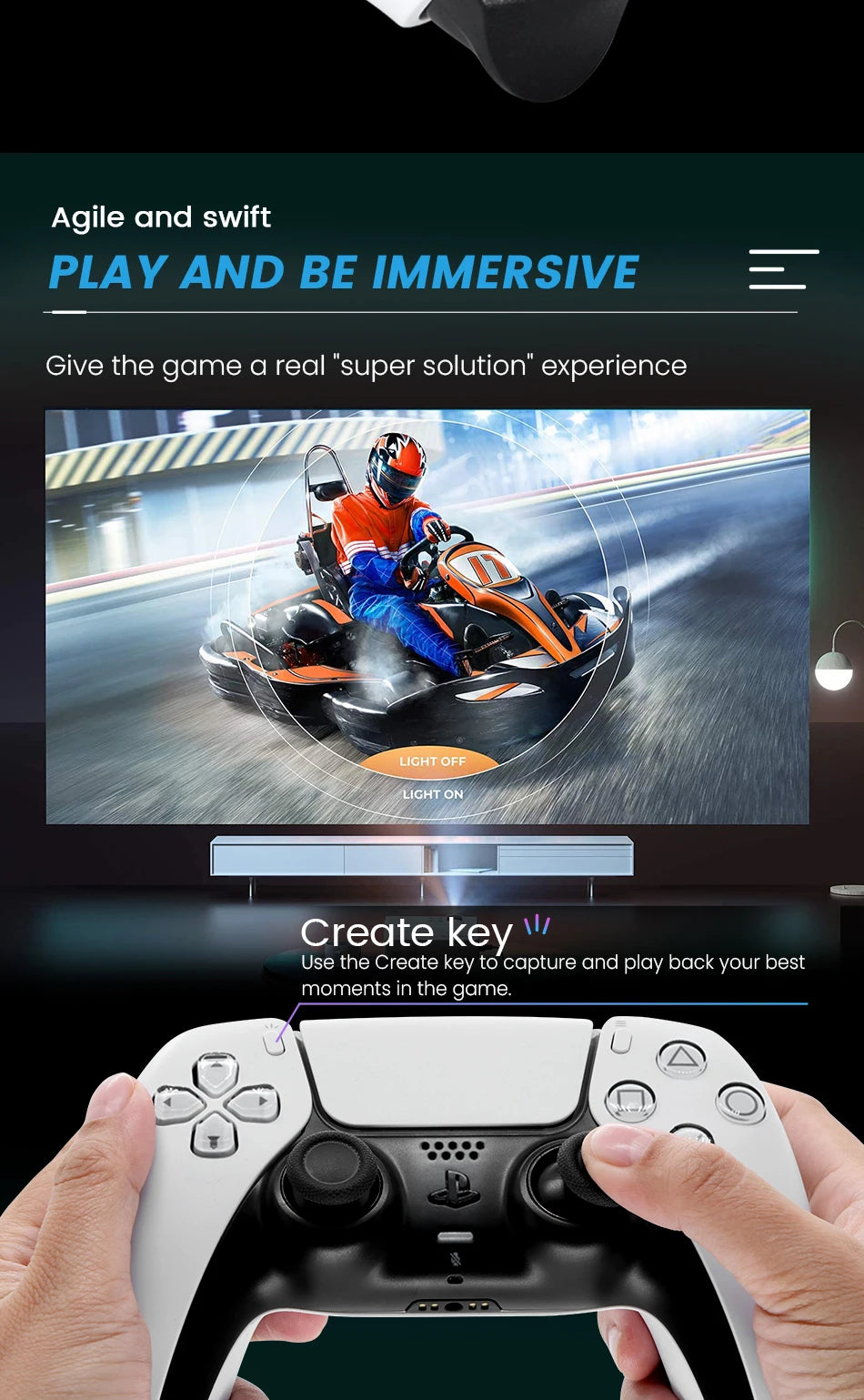 Sony ps5 controlador sem fio original playstation 5 acessórios de console de jogo controle remoto dualsense controlador sem fio