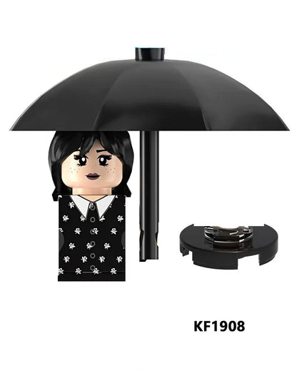 WM Blocks WM2574 WM2575 Wednesday Addams Movies Anime Bricks Mini Action Toy Figures Kids Educational Assemble Toys Dolls Gifts