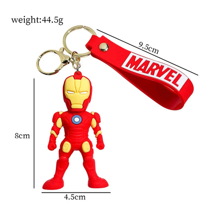 Classic Marvel Spider Man Annihilation Iron Man 3D Doll Car Keychain Pendant Ornament Night Market Wholesale
