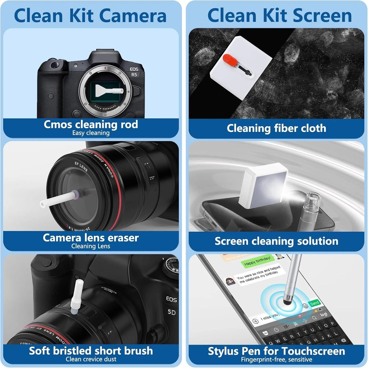 Professional 32-in-1 Electronics Cleaning Tools Set – for iPhone Port, AirPods Case, Bluetooth Earbuds, PC Keyboard, Laptop