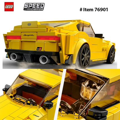 LEGO 76901Speed Champions Toyota GR Supra  Collectible Sports Car Toy Building Set with Racing Driver Minifigure