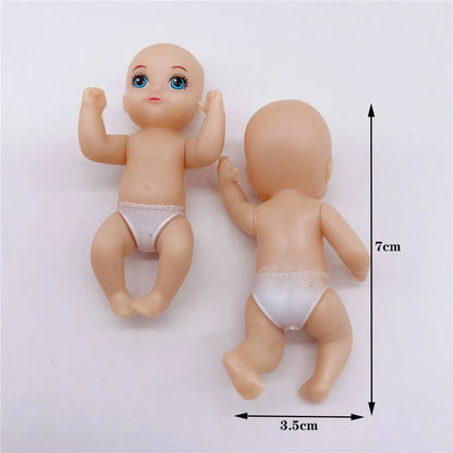 Doll Accessories Baby Dolls Pregnant Mom Father Children Family Set Christmas Birthday Present for Doll Game Toy,No Color Box