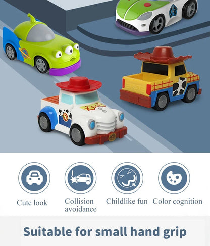 5 Styles Disney Toy Story Buzz Lightyear Woody Jessie Rex Alien Cartoon Model Inertial Pull-back Free Wheel Car Toys Kids Gift