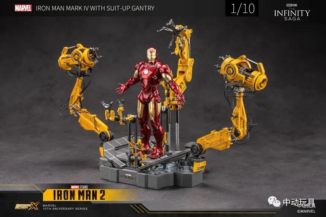 Iron Man MK4 with Suit-Up Gantry 1/10 Model Toy