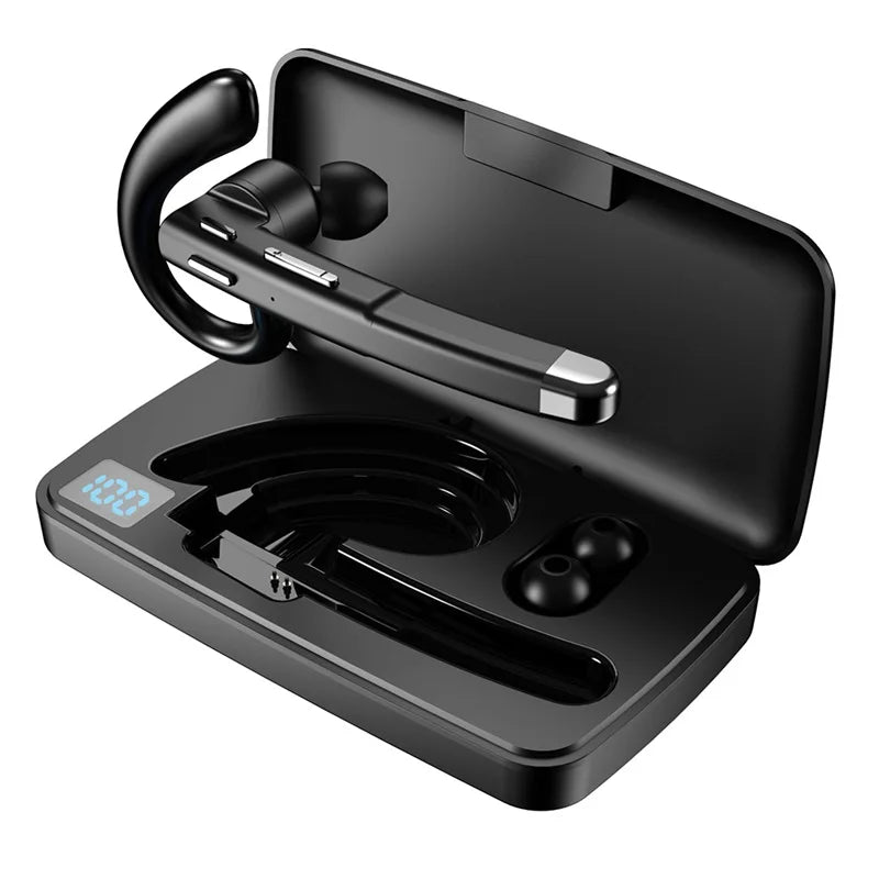 New YYK520 Wireless Headset Business Ear-mounted Bluetooth V5.1 Hands-free Call Noise Reduction Headphones with Charging Case