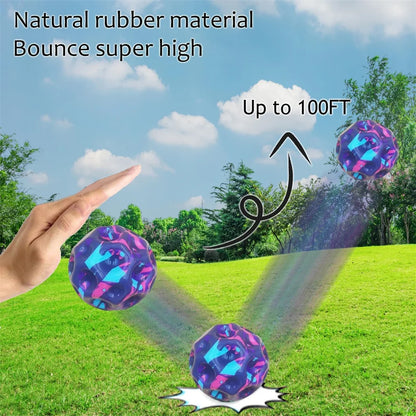 Space Moon Bouncy Balls for Kids Multicolor Spaceballs Super High Bouncing Easy to Grip and Catch Jumping Toy for Stress Relief