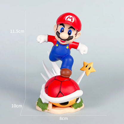 Super Mario Figure Toys Running Mario Cartoon Cute PVC Action Collection Figurine Statue Model Collection Desk Doll Toy Gifts