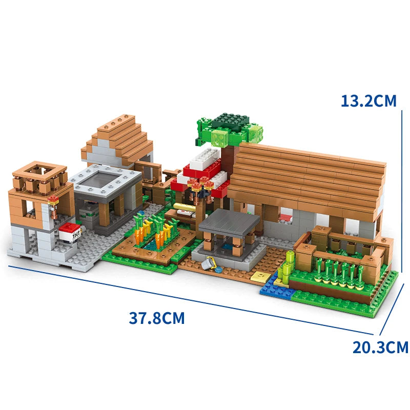 1089pcs My World Building Blocks Set Mechanism Mountain Cave Kids Interactive STEM Educational Toy Creative Gifts for Boys Girls