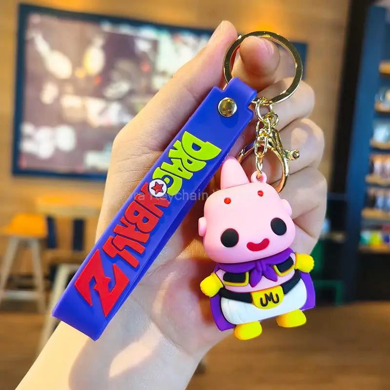 Anime Dragon Ball Keychain Z Super Saiyan Son Goku Bulma Broly Piccolo Majin Buu Series Car Pendant Keyring Kids Toys Gifts