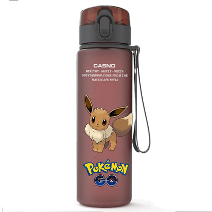 pokemon Water Bottle Large Capacity Portable Plastic Cartoon  Children fashion Kettle Adult Outdoor Sports Water Cup Gift