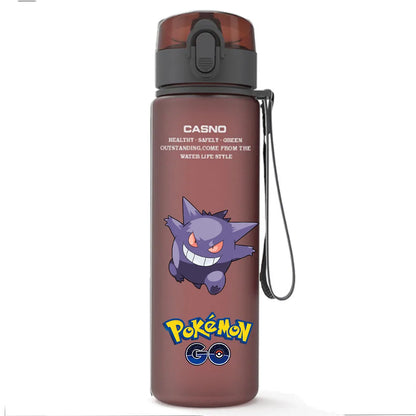 pokemon Water Bottle Large Capacity Portable Plastic Cartoon  Children fashion Kettle Adult Outdoor Sports Water Cup Gift