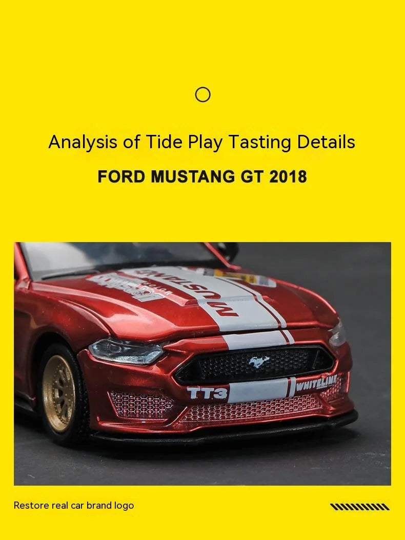 CCA DIY Customizable 1:43 Scale Ford Mustang Alloy Car Model Kit - Unique Racing Car Collectible for Hobbyists & Enthusiasts