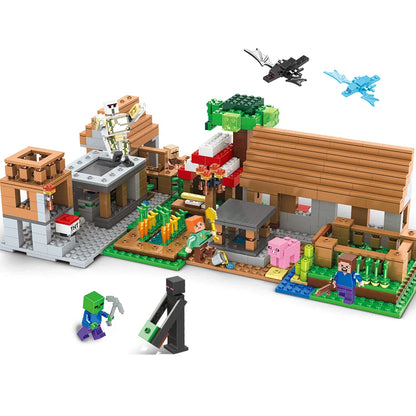 1089pcs My World Building Blocks Set Mechanism Mountain Cave Kids Interactive STEM Educational Toy Creative Gifts for Boys Girls