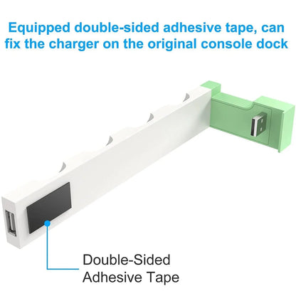 IPEGA PG-9186 Joycon Charging Dock Station for Switch&OLED - Charges Up To 4 Controllers, Compatible with Switch and OLED Model