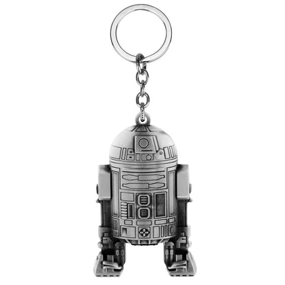 Disney Star Wars Spaceship R2-D2 Keychain The Mandalorian Movie Character Cartoon Animation Pendant Metal Accessories