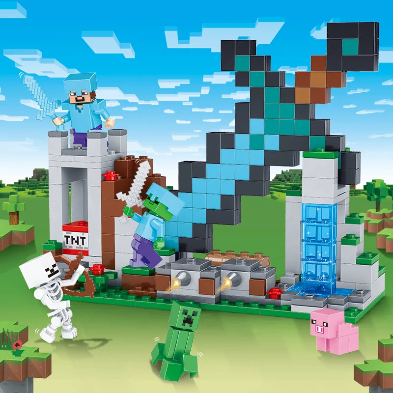 1089pcs My World Building Blocks Set Mechanism Mountain Cave Kids Interactive STEM Educational Toy Creative Gifts for Boys Girls