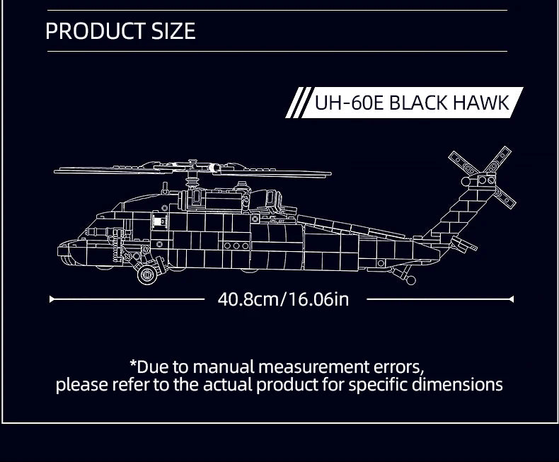 692PCS Military UH-60L Medical Rescue Aircraft Building Blocks Black Hawk Helicopter Model Bricks With Mini Dolls Kids Toy Gifts