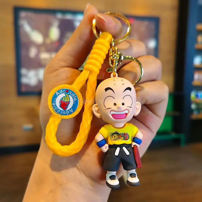 Anime Dragon Ball Keychain Z Super Saiyan Son Goku Bulma Broly Piccolo Majin Buu Series Car Pendant Keyring Kids Toys Gifts