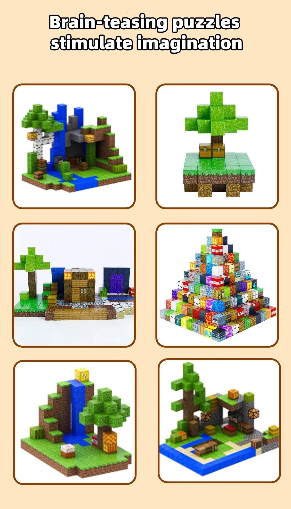 Magnetic building blocks toy storage box set - DIY assembly toys for children - building blocks for playing with tables