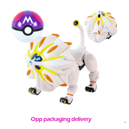 Figure Pokemon Pokeball transform Pikachu Charizard Venusaur Blastoise Mewtwo Gyarados Solgaleo Lunala Eevee poke ball toy gift